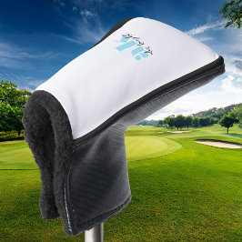 Funda Para Palo De Golf Monograma de firma retro