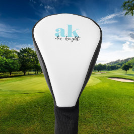 Funda Para Palo De Golf Monograma de firma retro