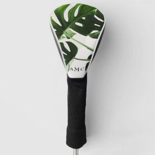 Funda Para Palo De Golf Monograma de follaje tropical