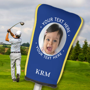 Funda Para Palo De Golf Monograma de fotografía de la familia de personali