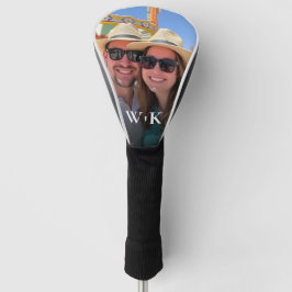 Funda Para Palo De Golf Monograma de fotografía de pareja moderna