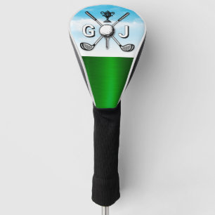 Funda Para Palo De Golf Monograma de golf minimalista elegante