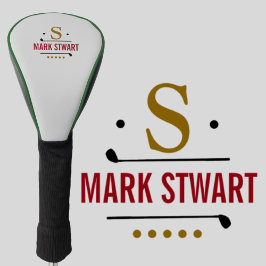 Funda Para Palo De Golf Monograma de golfista/jugador de golf