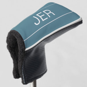 Funda Para Palo De Golf Monograma de Iniciales Personalizadas Putter Turqu