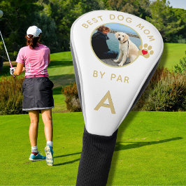 Funda Para Palo De Golf Monograma de la mejor madre del perro por Par Phot