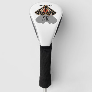 Funda Para Palo De Golf Monograma de la polilla tribal del tigre