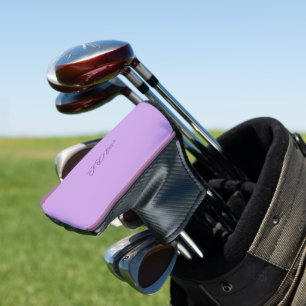 Funda Para Palo De Golf Monograma de lavanda lúcida