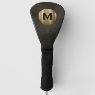 Funda Para Palo De Golf Monograma de oro de lujo moderno