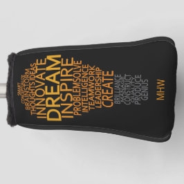 Funda Para Palo De Golf Monograma de personalizado de bombillas inspirador