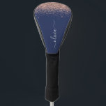 Funda Para Palo De Golf Monograma de Purpurina rosa Rubor Rosa azul de la<br><div class="desc">Oro Rosa - Tapa del controlador de golf del Purpurina de la espuma azul rosada y de la marina Rubor. Esto hace que el dulce perfecto cumpleaños 16, boda, ducha de novia, aniversario, ducha de bebé o fiesta de soltera sea regalo para alguien que ama el lujo glam y los...</div>