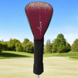 Funda Para Palo De Golf Monograma de Purpurina rosa Rubor Rosa de Borgoña<br><div class="desc">Oro Rosa - Tapa del controlador de golf del Purpurina de espuma rosada y borgoñona Rubor Script Monogram Name. Esto hace que el dulce perfecto cumpleaños 16, boda, ducha de novia, aniversario, ducha de bebé o fiesta de soltera sea regalo para alguien que ama el lujo glam y los estilos...</div>