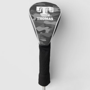 Funda Para Palo De Golf Monograma de soldado personalizado de camuflaje de