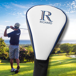 Funda Para Palo De Golf Monograma de tres capas personalizado con nombre