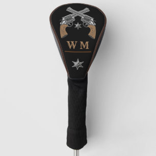 Funda Para Palo De Golf Monograma del alguacil para pistolas cruzadas occi