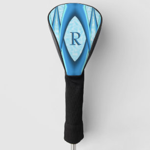 Funda Para Palo De Golf Monograma del arco azul futurista