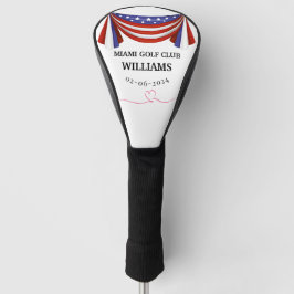 Funda Para Palo De Golf Monograma del bombero personalizado de la línea ro