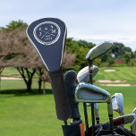 Funda Para Palo De Golf Monograma del club de golf Vintage<br><div class="desc">¡Actualice su bolso de golf con una cubierta personalizada para el conductor! El diseño monocasco de estilo vintage presenta un par de clubs de golf cruzados con sus iniciales y el año de nacimiento en blanco sobre un fondo azul marino clásico.</div>