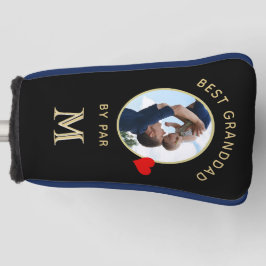 Funda Para Palo De Golf Monograma del mejor Personalizado del corazón del 