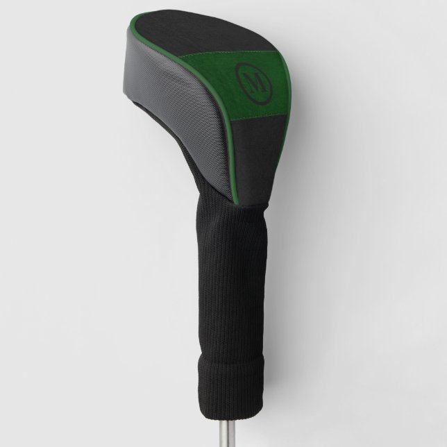 Funda Para Palo De Golf Monograma del personalizado de imágenes de cuero n (Angulado)