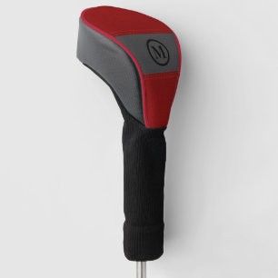 Funda Para Palo De Golf Monograma del personalizado de imágenes de cuero r