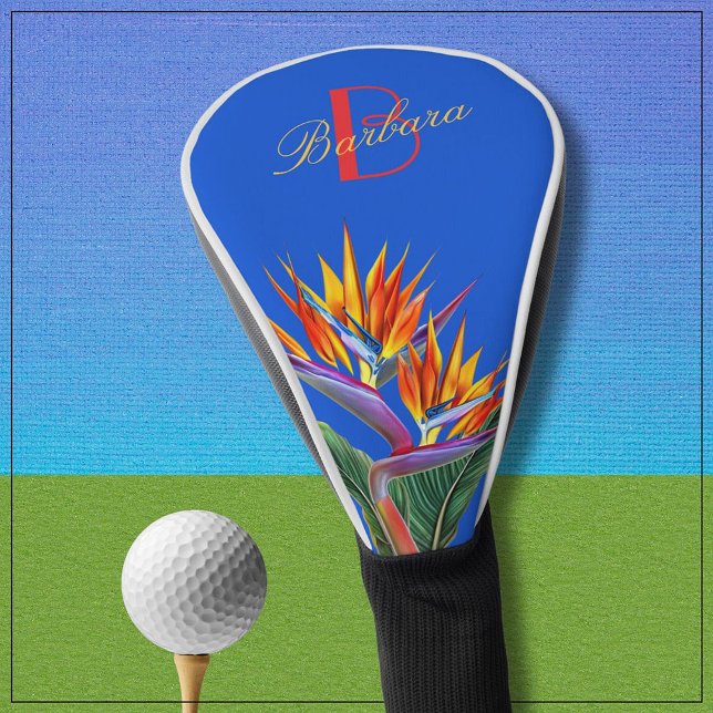 Funda Para Palo De Golf Monograma del Personalizado floral vibrante modern (Subido por el creador)