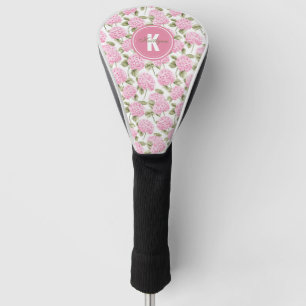 Funda Para Palo De Golf Monograma elegante del patrón de las flores de hid