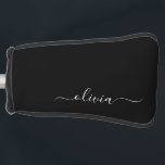 Funda Para Palo De Golf Monograma elegante Minimalista blanco negro y mode<br><div class="desc">Presentamos nuestra Colección de Monogramas Modernos Minimalistas en Blanco y Negro: Adopte la simplicidad y la sofisticación con nuestros diseños minimalistas, curados para elevar su estilo sin esfuerzo. Esta colección, elaborada con gran interés para la estética moderna, presenta elegantes diseños en blanco y negro acentuados por monogramas personalizados. Desde papel...</div>