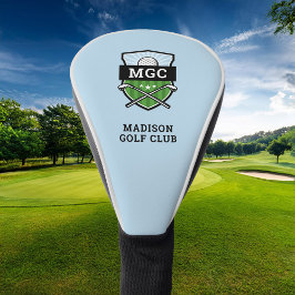 Funda Para Palo De Golf Monograma Escudo del club de golf personalizado