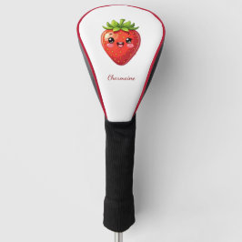 Funda Para Palo De Golf Monograma fresa kawaii linda