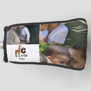 Funda Para Palo De Golf Monograma G de personalizado es para jirafas linda