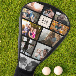 Funda Para Palo De Golf Monograma Guay Familia Collage de fotos Deportes d<br><div class="desc">Sorprende a tu padre este Día del Padre con una cubierta personalizada de la cabeza de Golf con sus fotos favoritas de sus seres queridos. Su monograma personal rodeado de 10 fotos familiares en un diseño moderno. Un regalo de cumpleaños perfecto también.</div>