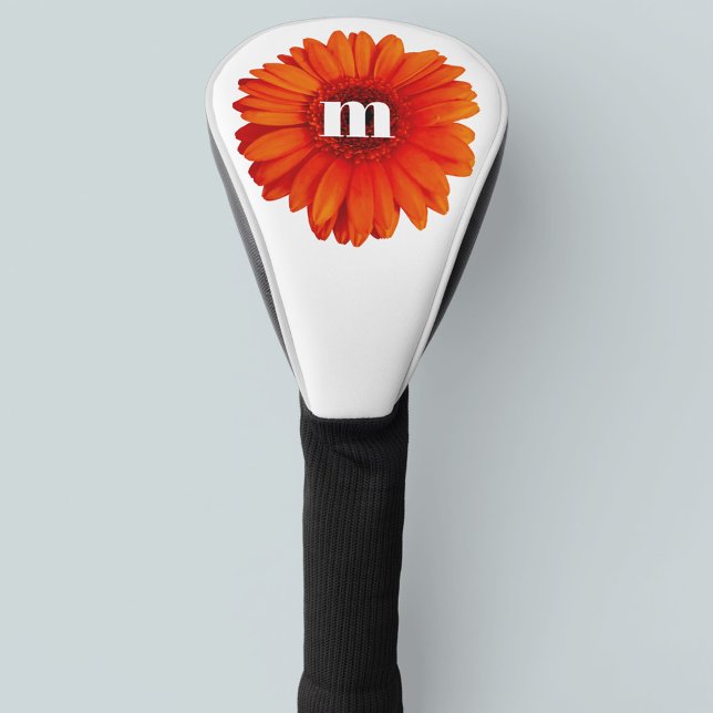 Funda Para Palo De Golf Monograma inicial Gerbera Daisy (Subido por el creador)