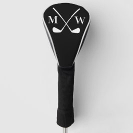 Funda Para Palo De Golf Monograma Inicial Negro