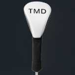 Funda Para Palo De Golf Monograma inicial Personalizado personalizado<br><div class="desc">Los artículos de golf personalizados hacen grandes regalos para cumpleaños,  Navidades,  Día del Padre y Día de la Madre. Esta cubierta de cabeza de personalizado de golf presenta un sencillo texto en negrita en monograma. Borre el texto y agregue las iniciales o la redacción que desee.</div>