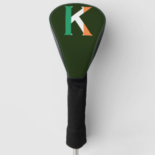 Funda Para Palo De Golf Monograma K sobrepuesto en el documento de bandera