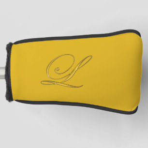 Funda Para Palo De Golf Monograma L Dorado Inicial
