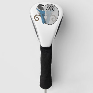 Funda Para Palo De Golf Monograma magpie negro facturado
