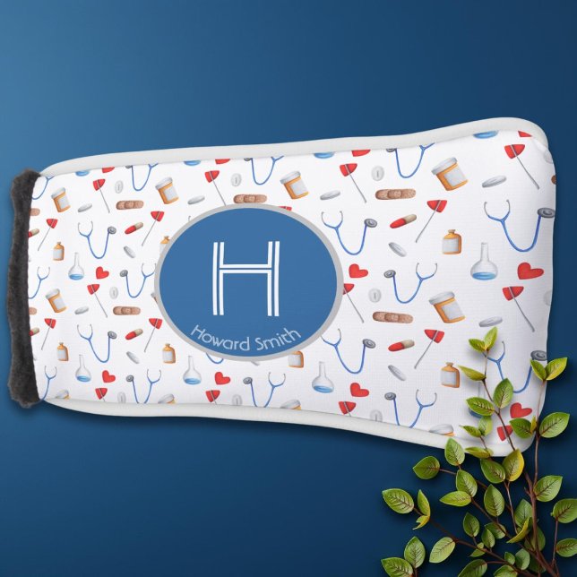 Funda Para Palo De Golf Monograma Médico personalizado instrumental (Subido por el creador)