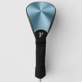 Funda Para Palo De Golf Monograma metálico verde azulado