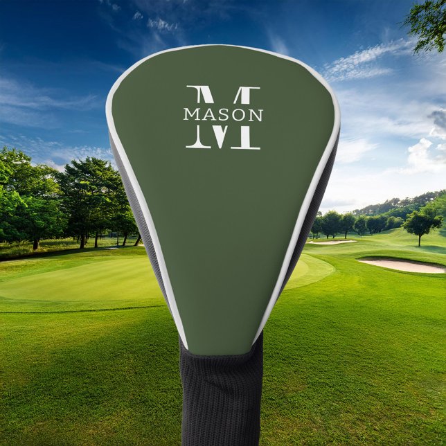 Funda Para Palo De Golf Monograma minimalista personalizado (Subido por el creador)