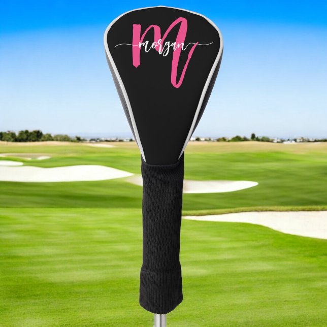 Funda Para Palo De Golf Monograma Moderno estilo Hotoleo Negro (Subido por el creador)