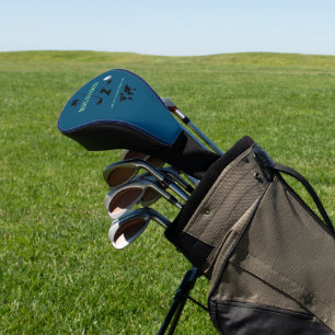 Funda Para Palo De Golf Monograma Moderno I Azul Monogramado