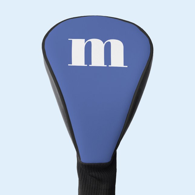 Funda Para Palo De Golf Monograma moderno inicial (Simple modern lower case monogram initial personalized golf head cover)