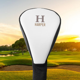 Funda Para Palo De Golf Monograma moderno personalizado