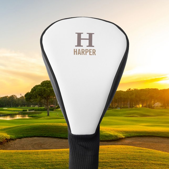Funda Para Palo De Golf Monograma moderno personalizado (Subido por el creador)