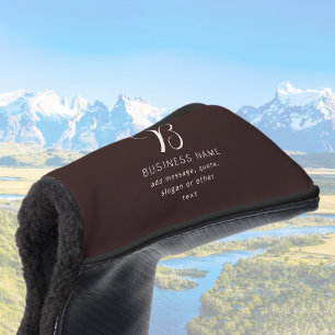 Funda Para Palo De Golf Monograma moderno y elegante de nombres de negocio
