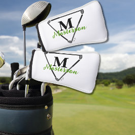 Funda Para Palo De Golf Monograma/nombre exclusivo Clubes de golf verdes
