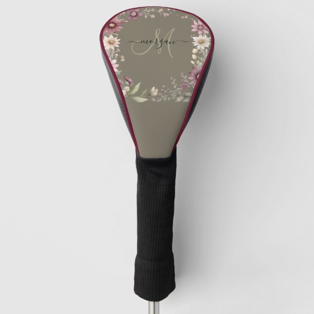 Funda Para Palo De Golf Monograma Personalizada (Anverso)