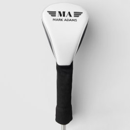 Funda Para Palo De Golf Monograma personalizado Wings