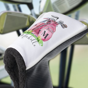 Funda Para Palo De Golf Monograma Rosa